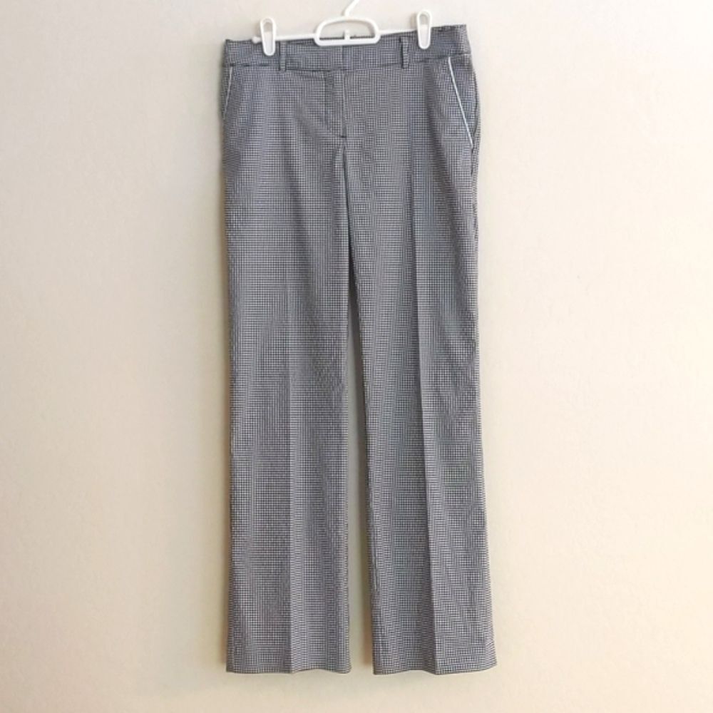 Izod PerformX Wide Leg Black White Checker Golf Trouser Pants Slacks - 2